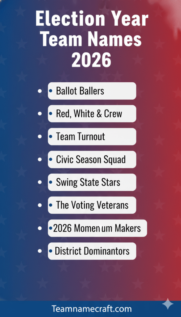 Election Year Team Names