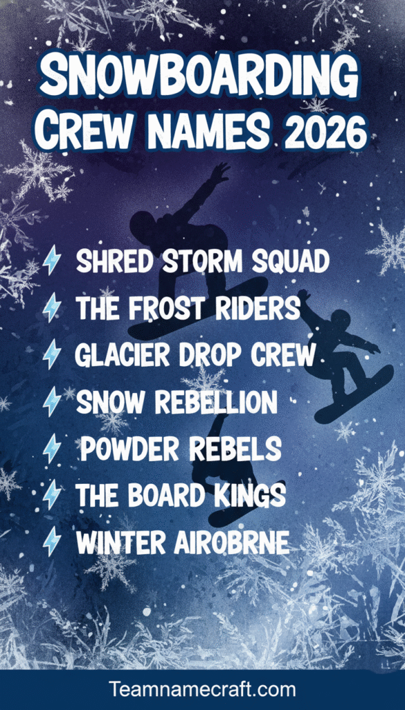 Snowboarding Crew Names