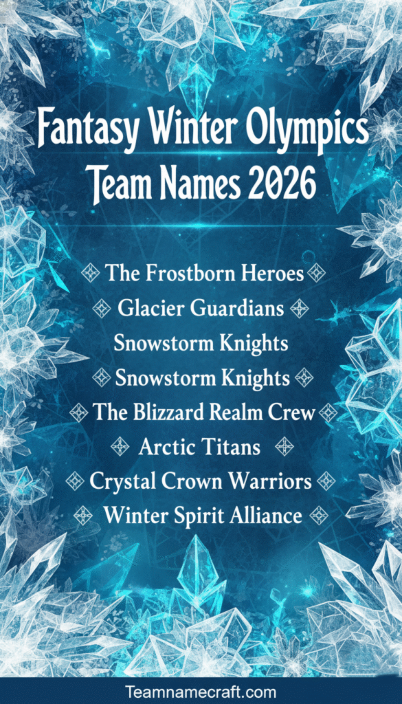 Fantasy Winter Olympics & Hockey Names