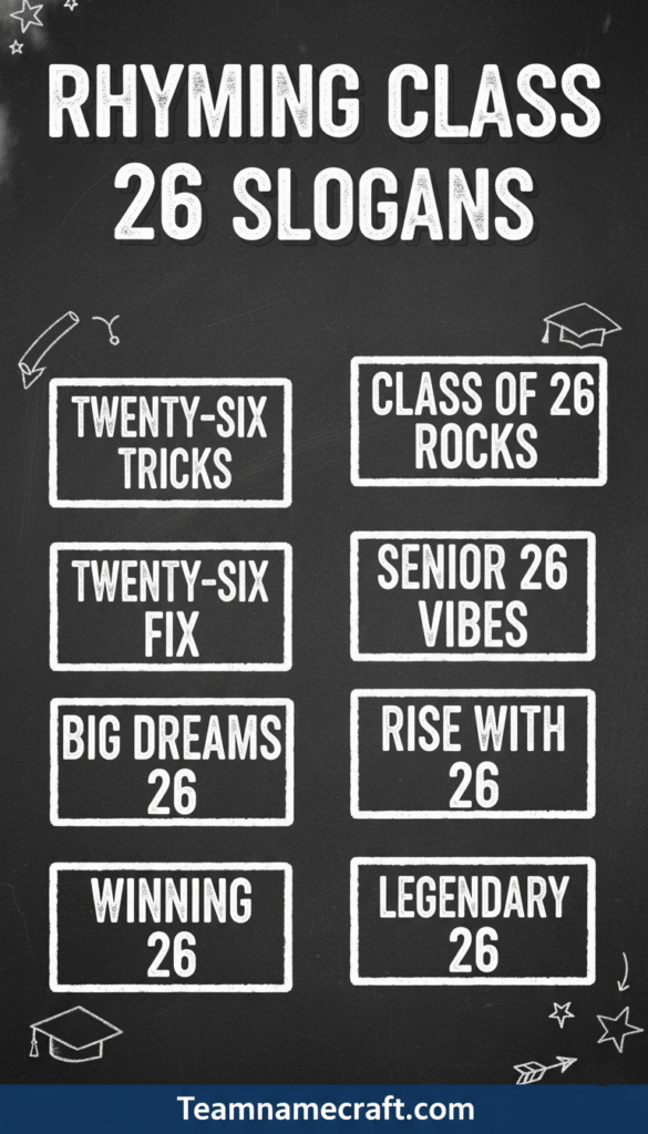 Rhyming Class of 26 Slogans