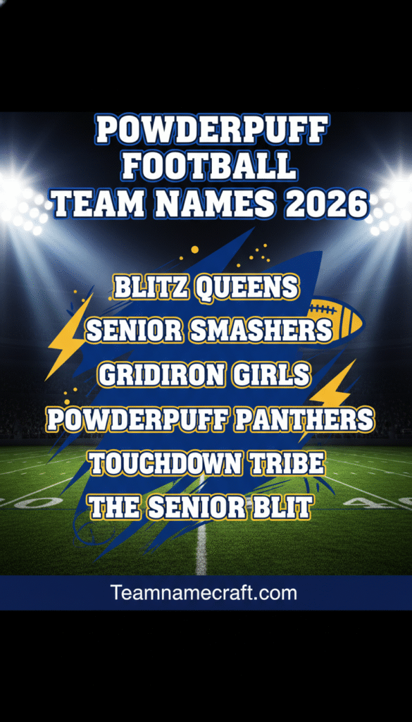 Powderpuff Football Team Names 2026