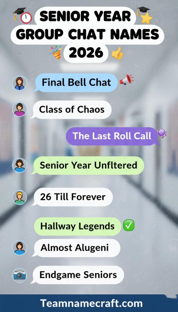 Senior Year Group Chat Names