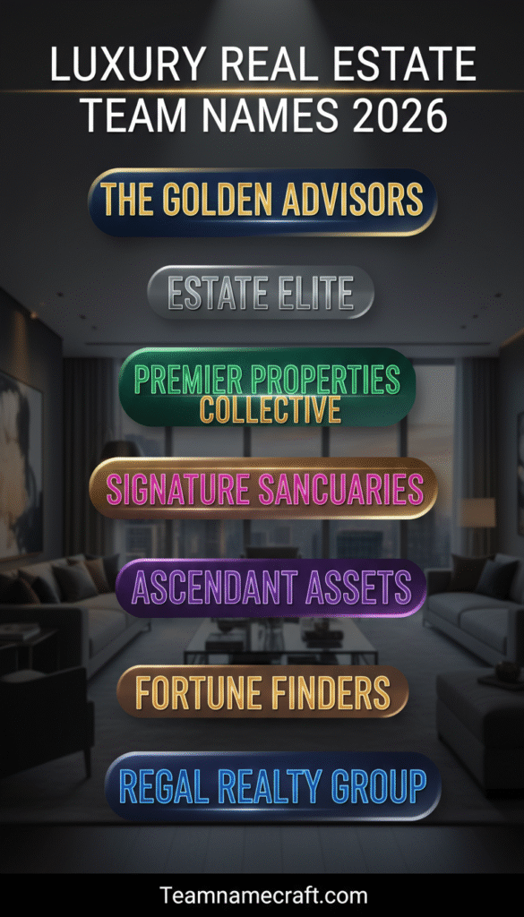 LUXURY REAL ESTATE TEAM NAMES