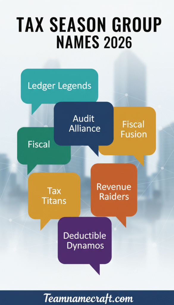 TAX SEASON GROUP NAMES