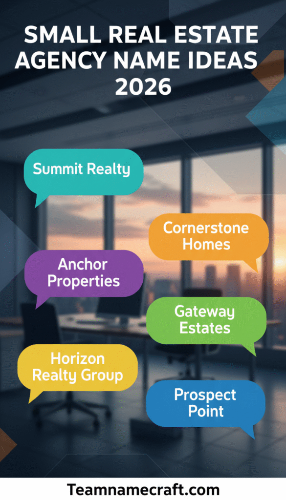 SMALL REAL ESTATE AGENCY NAME IDEAS