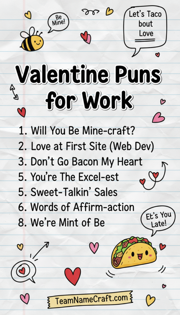 Valentine Puns For Work