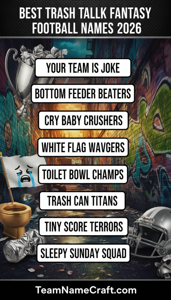 𝐁𝐞𝐬𝐭 𝐓𝐫𝐚𝐬𝐡 𝐓𝐚𝐥𝐤 𝐅𝐚𝐧𝐭𝐚𝐬𝐲 𝐅𝐨𝐨𝐭𝐛𝐚𝐥𝐥 𝐍𝐚𝐦𝐞𝐬