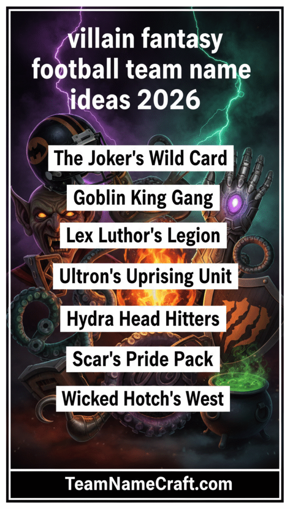 𝐕𝐢𝐥𝐥𝐚𝐢𝐧 𝐅𝐚𝐧𝐭𝐚𝐬𝐲 𝐅𝐨𝐨𝐭𝐛𝐚𝐥𝐥 𝐓𝐞𝐚𝐦 𝐍𝐚𝐦𝐞 𝐈𝐝𝐞𝐚𝐬