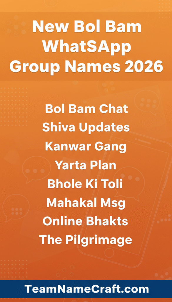 New Bol Bam WhatsApp Group Names