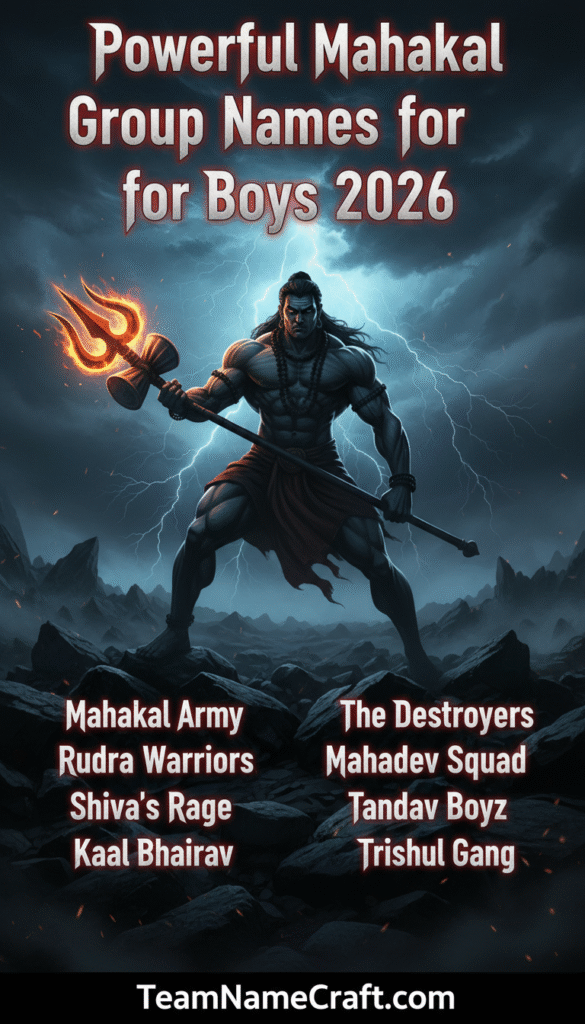 Powerful Mahakal Group Names for Boys