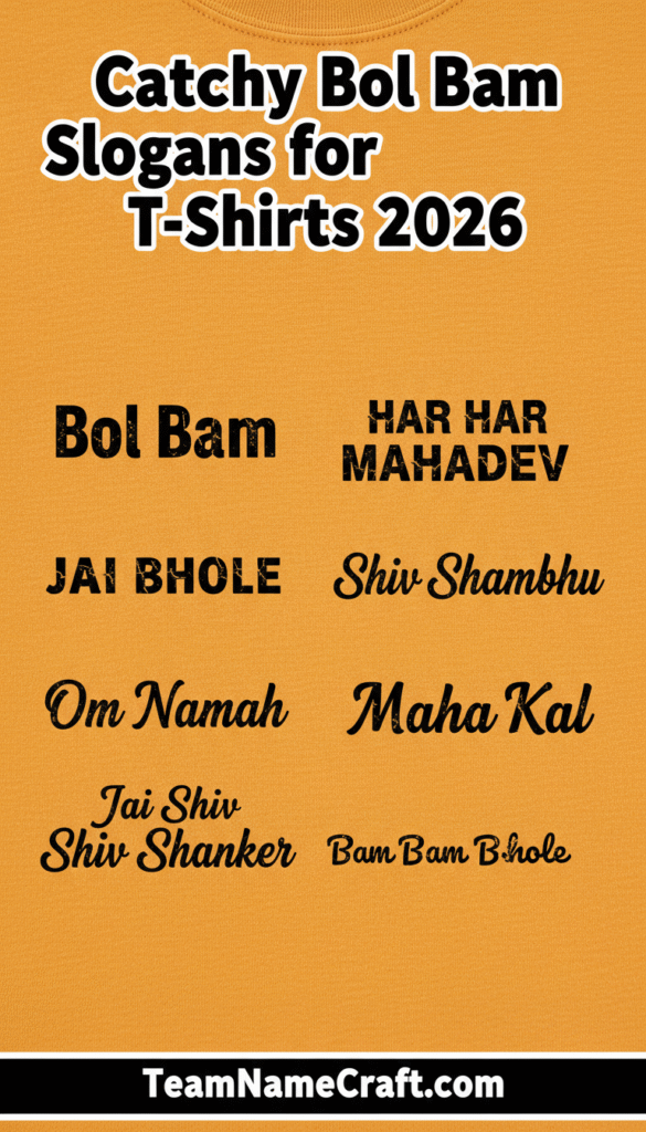 Catchy Bol Bam Slogans for T-Shirts