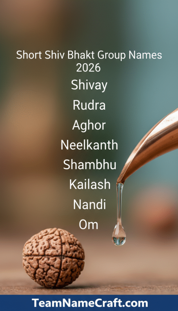 Short Shiv Bhakt Group Names